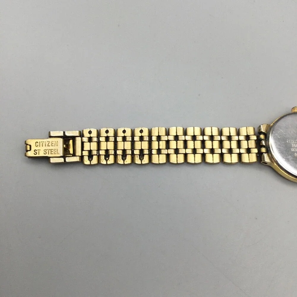 Citizen 1020-S54554 Womens Watch 22mm Champagne Dial Gold Tone New Battery 6.25